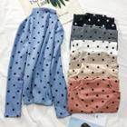 Mock-neck Dotted T-shirt