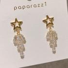 Star Drop Earring 1 Pair - As Shown In Figure - One Size