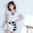 Bow Knit Short-sleeve Top