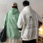 Couple Matching Planet Embroidered Hoodie