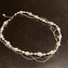 Freshwater Pearl Alloy Choker White - One Size