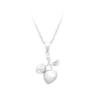 925 Sterling Silver Cherry Pendant With Necklace