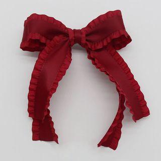 Frill Trim Bow Hair Clip