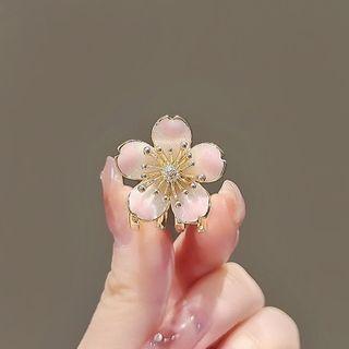 Flower Alloy Hair Clamp Gold - One Size