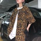 Leopard Elbow-sleeve Shirt Leopard - One Size
