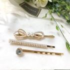 Faux Pearl / Rhinestone Hair Pin As Shown In Figure - One Size