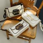 Buckle Trim Shoulder Bag