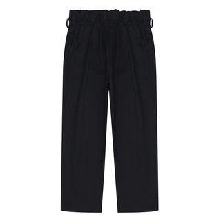 Crop Straight Fit Pants Black - One Size