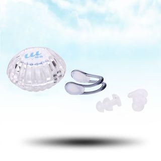 Set: Swim Earplugs + Nose Clip + Case