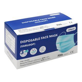 Hapi - Disposable 3-ply Ear Loop Face Mask (50 Pcs) 50 Pcs