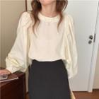 Slit Plain Blouse