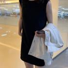 Plain Long-sleeve Midi Dress / Plain Sleeveless Midi Dress