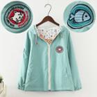 Animal Badged Hooded Jacket