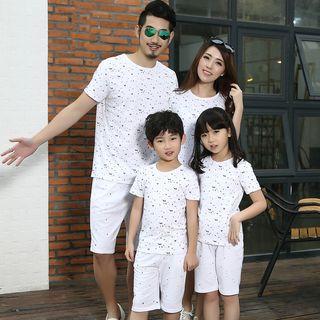 Family Matching Dotted Short-sleeve T-shirt