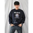 Michele Printed Fleece-lined Sweatshirt