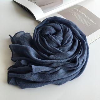 Plain Cotton Blend Scarf