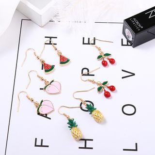 Metal Fruit Dangle Earring 1 Pair - Pineapple - One Size