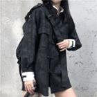 Frog-button Jacket Black - One Size
