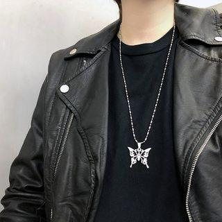 Stainless Steel Butterfly Pendant Necklace