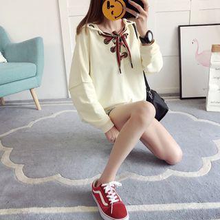 Cross Neck Hoodie