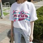 Printed Dip-back Loose-fit T-shirt
