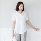 Short-sleeve Button-detail Shirt