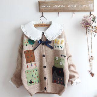 Patchwork Cardigan / Shirt / Set
