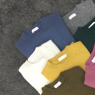 Colored Wool Blend Furry Sweater