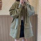 Hooded Cargo Jacket As Shown In Figure - One Size