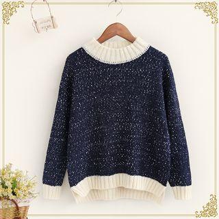 Contrast Trim M Lange Sweater