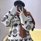 Print Sweater Off-white - One Size