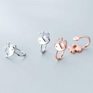 925 Sterling Silver Whale Cuff Earring