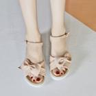 Ankle-strap Bow Platform Sandals