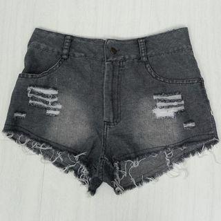 Studded Denim Hot Pants