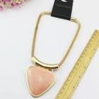 Triangle Resin Pendant Alloy Necklace Gold - One Size
