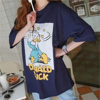 Donald Duck Print Long T-shirt