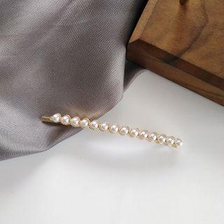 Faux Pearl Hair Clip 1 Piece - White - One Size