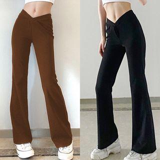Low Rise Plain Bootcut Pants