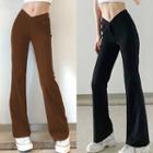 Low Rise Plain Bootcut Pants