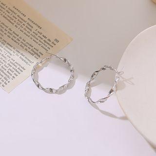 S925 Square Hoop Earrings