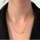 Rhinestone Bar Necklace Gold - One Size