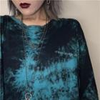 Tie-dye 3/4-sleeve T-shirt