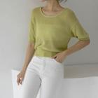 Basic Colored Loose-fit Knit Top