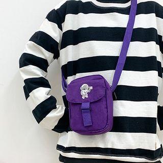 Astronaut Applique Buckled Lightweight Crossbody Bag