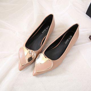 Heart Pointed Flats