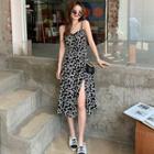 Floral Cropped Blouse / V-neck Floral A-line Dress