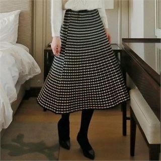 Check Knit Skirt