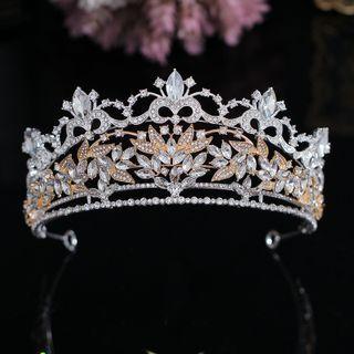 Wedding Rhinestone Tiara Silver & Gold - One Size