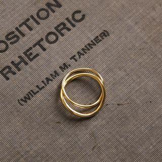 Irregular 925 Sterling Silver Ring Gold - One Size