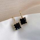 Rhinestone Drop Earring 1 Pair - Black - One Size